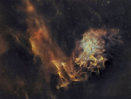 AE Aurigae and the Flaming Star Nebula - space, fun, stars, cool, galaxy, nebula