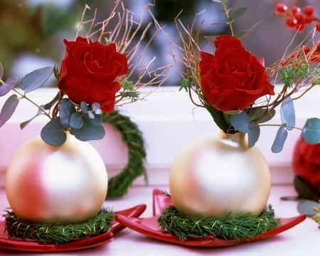 Christmas Decor - flowers, decor, balls, christmas