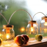 Mason Jar Banner Light