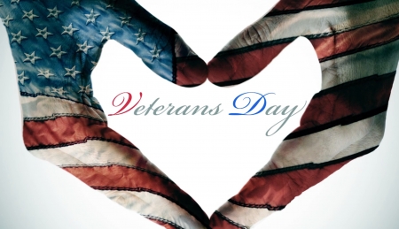 A Time for Reflection and Appreciation - hands, american flag, stars, flag, veterans day, heart, vets, veterans