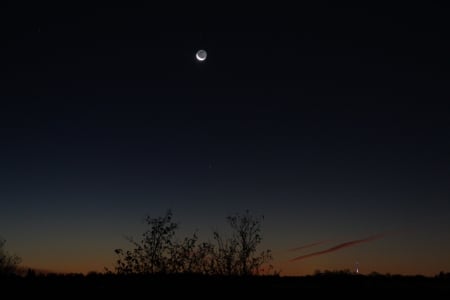 moonrise - space, moon, nature, night