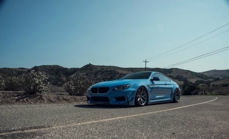 BMW-6-Series - custom wheels, loswered, beamer, blue