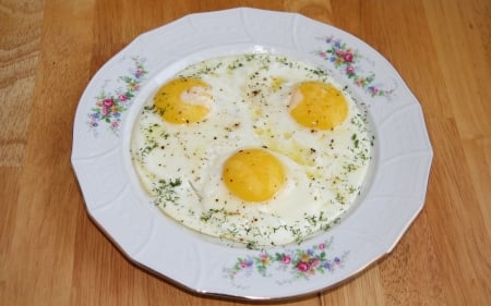 fried eggs - eggs, fried, plate, breakfast