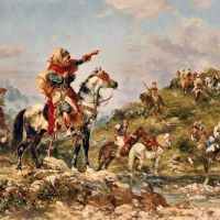 Arab Warriors on Horseback 