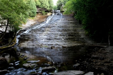 Laughing Whitefish Falls - whitefish, falls, michigan, laughing, up