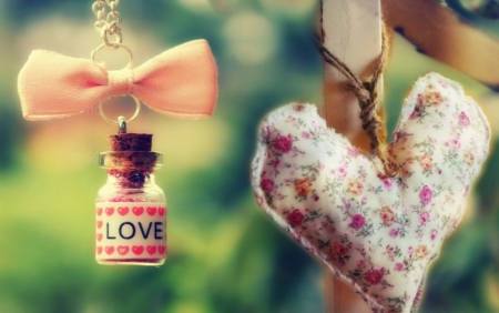 ஐLoveஐ - branch, bottle, heart, bun, stick