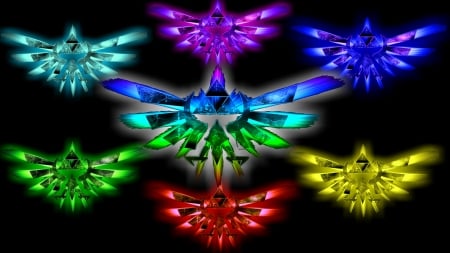 Royal Triforce, sharp shadows - Zelda, Triforce, LOZ, RoyalTriforce