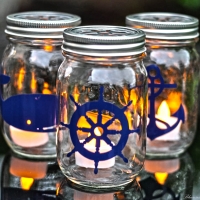 Nautical Mason Jar Lanterns