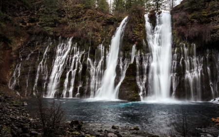 Burnery Falls  - wide screen, california, landscape, beautiful, waterfall, photo, usa, scenery, photography, burnery, nature