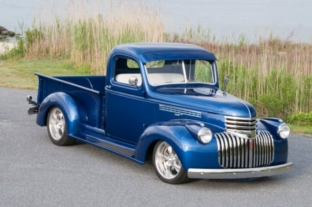 1947-Chevrolet-Truck - classic, chrome, gm, blue