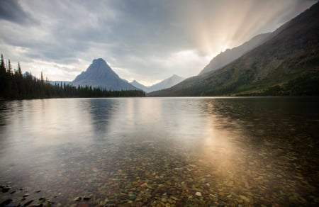 Glacier National Park - lake, cool, fun, nature, mountain