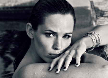 Jennifer Garner - white, woman, actress, girl, bw, black, jennifer garner