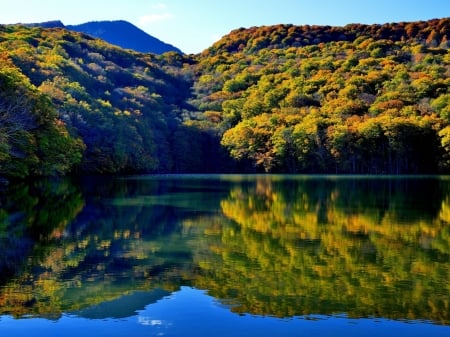 Lake Mountain - lake, forest, mountains, reflection, trees, nature