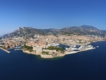 birds eye panorama over monaco