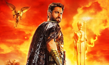 Gerard Butler as Set - fantasy, movie, orange, gods of egypt, gerard butler, actor, man, set