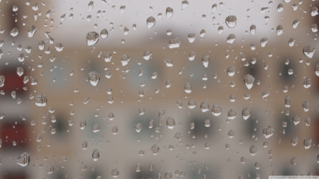 Drops on glass - abstract, close-up, raindrops, photography, drops, HD, rain, macro, wallpaper