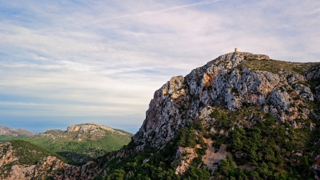 enchanting talaia albercutx spain - vegetation, ruins, hills, rocks