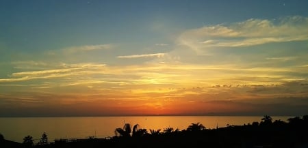 french beach - sunsets, piano blue, summer, sea