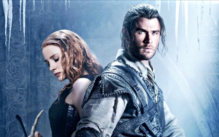 The Huntsman Winter's War (2016) - woman, actress, movie, girl, chris hemsworth, fantasy, the huntsman, jessica chastain, the huntsman winter s war, sara, man, blue, actor