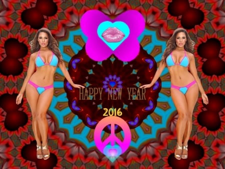 Happy 2016  c - eye candy, collage, 3d, fractal, abstract