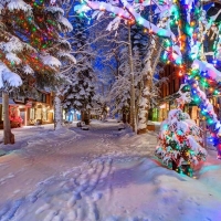 Christmas Lights in Aspen, Colorado