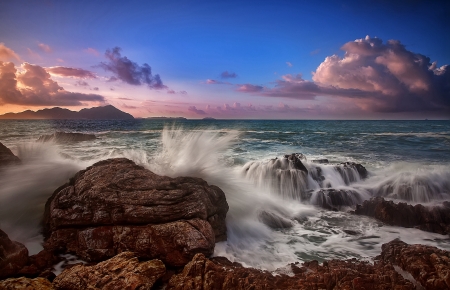 Waves - beach, nature, sea, waves