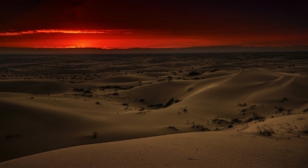 Amazing Sunset - sand, nature, sunset, clouds