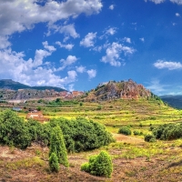 castellon de la plana on a cliff in spain hdr