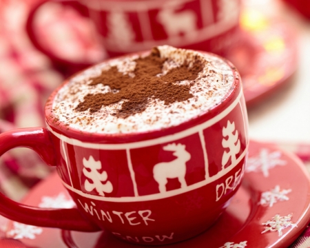 Christmas Cup - drinks, Christmas, red, cup