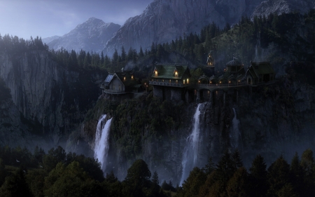 Rivendell - rivendell, forests, forest, 3d, fantasy, lord of the rings, cg