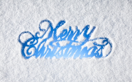 Merry Christmas! - white, card, winter, craciun, blue, christmas, snow