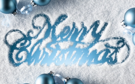 Merry Christmas! - white, card, winter, craciun, blue, christmas, snow