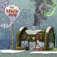 Spongebob Squarepants Krusty Krab Winter Desktop Background