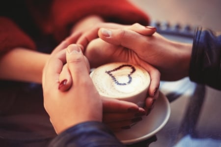 coffee - hands, coffee, girl, couple, man