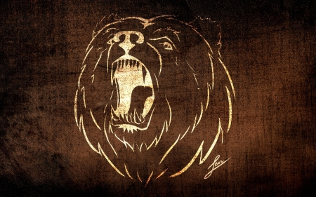 Bear - brown, lbes, bear, animal, texture, art