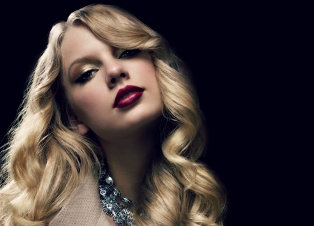 Taylor Swift - music, black, woman, Taylor Swift, girl, singer, blonde, beauty