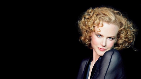 Nicole Kidman - black, Nicole Kidman, woman, girl, blonde, actress