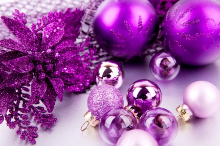 Christmas Balls - balls, christmas balls, holidays, miscellaneous, colors, violet, christmas