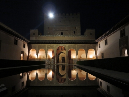 Alhambra Palace, Granada, Spain - Reflection, Spain, Alhambra, Granada