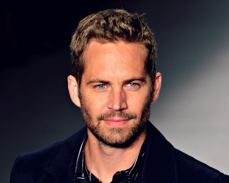 Paul Walker - male, black, actor, Paul Walker, man, blue eyes