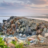 rocky point on a beach