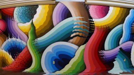 coloured graffiti art - graffiti, art, swirls, colours