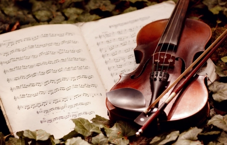 â™¥ - music, notes, violin, abstract