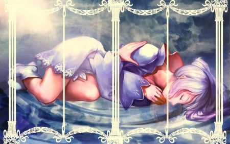 Sleeping fairy - fairy, anime, girl, sleeping