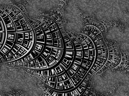 Black and White Zion - hd, ultra hd, fractal, cgi, fractals, art, abstract, retina