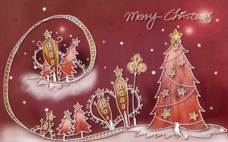 Merry Christmas - draw, holidays, art, christmas