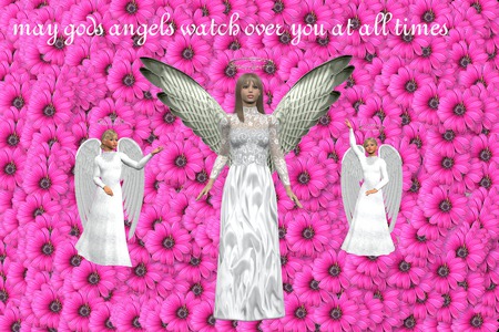 may god angels watch over you ar all times - 3d, angels