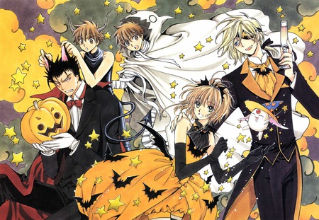 clamp fay d flourite halloween kurogane mokona sakura syaoran tsubasa reservoir chronicle - clamp fay d flourite halloween kurogane, mokona sakura syaoran tsubasa reservoir chronicle