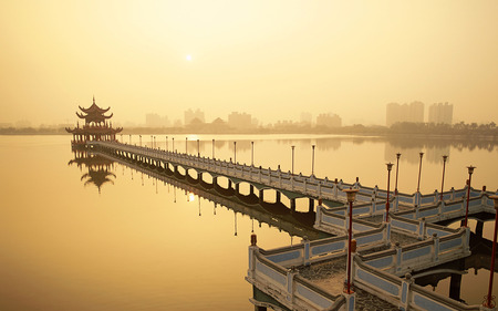 Gold bridge - brigdes, landscape