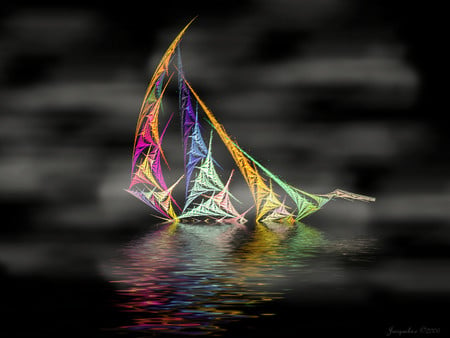 Sailboat - fractal, sailboat